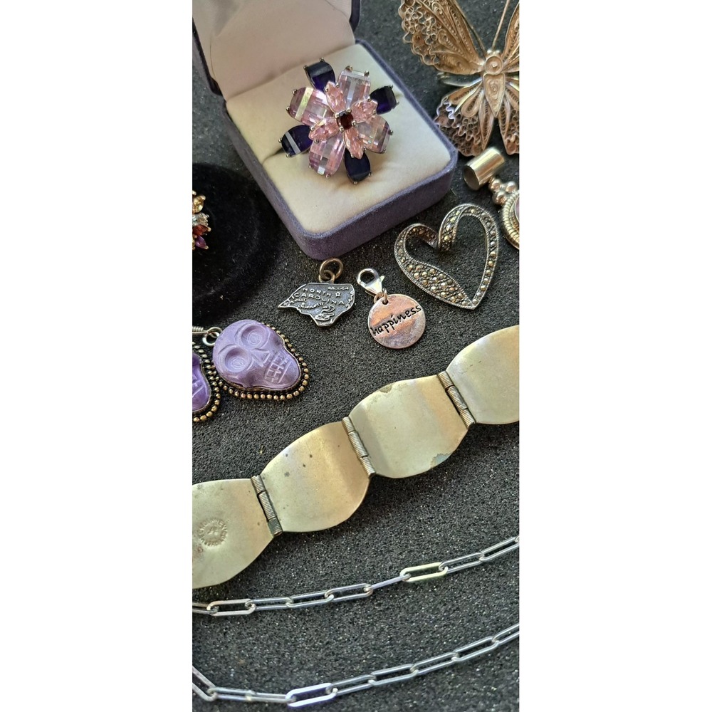 Vtg Jewelry Lot ALL Sterling 925 ~All Wearable~ Not Scrap 114.4 G - Picture 11 of 12